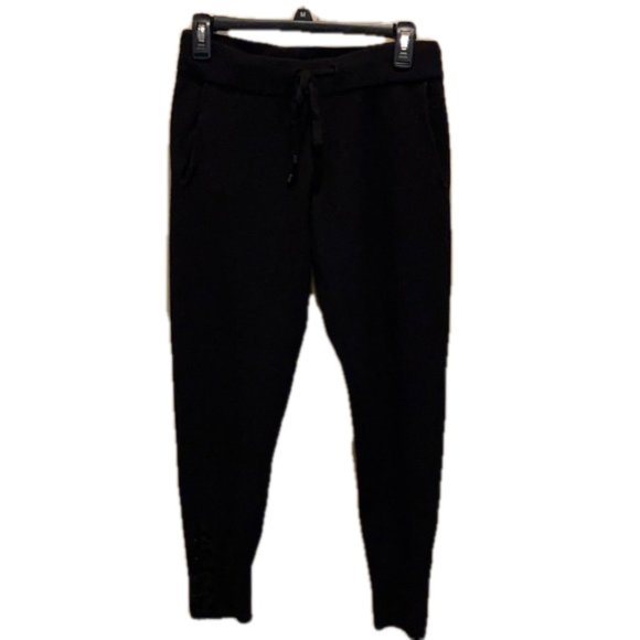 n:PHILANTHROPY Pants - n:Philanthropy Wool Knit Joggers Laced Ankle Black